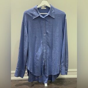 Aritzia Babaton Essential Linen Relaxed Shirt M